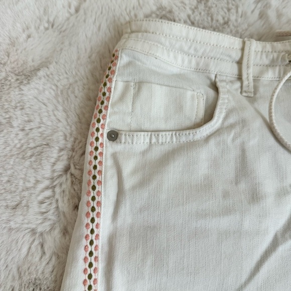Anthropologie Faustine Embroidered Drawstring Waist Shorts Womens Size 30 White - Picture 3 of 14